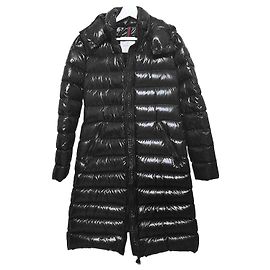 Moncler Langer gepolsterter Mocha-Pullover Schwarz