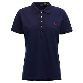 Polo Ralph Lauren Polo-Shirt aus Stretch-Baumwolle mit gesticktem Logo Blau