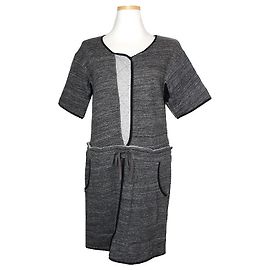 Chloé Vestido de algodón gris Sea de Mélange Castaño