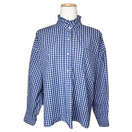 Camicia a quadri blu royal Isabel Marant Blu
