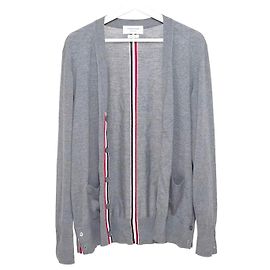Thom Browne Entspanntes V-Ausschnitt-Cardigan aus Merinowolle Braun