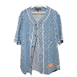Louis Vuitton Giacca da baseball Supreme Blu