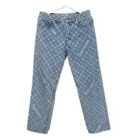 Louis Vuitton Supreme Denim Pants Blue