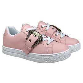 Versace Tênis com Fivela Barroca Rosa