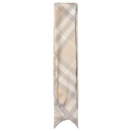 Burberry Sciarpa in seta a quadri skinny Bianco