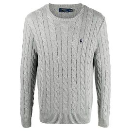 Ralph Lauren Kabelstrick mit Pony-Logo-Stickerei Braun
