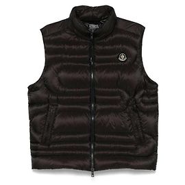 Moncler Emeishan Snake Quilted Down Vest Black