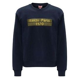 Kenzo Stadt Baumwoll Sweatshirt Blau