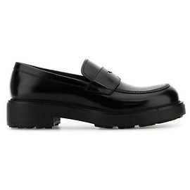 Prada Brushed Leather Loafers Black