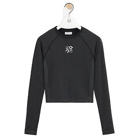Loewe Langarm-T-Shirt Schwarz