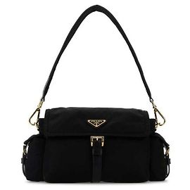 Prada Explore Medium Re-Nylon Shoulder Bag Black