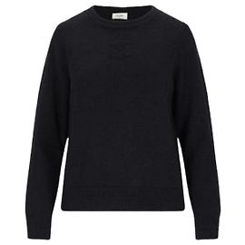 Céline Pullover mit Rundhalsausschnitt aus Heritage-Kaschmir Schwarz