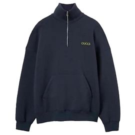 Gucci Half-Zip Sweatshirt Blue