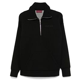 Gucci Halb-Zip Sweatshirt XJGSK Schwarz