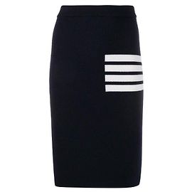 Thom Browne Stripe Link Stitch Merino Wool Pants Blue