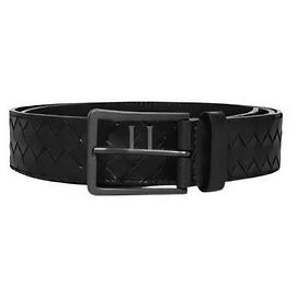 Bottega Veneta Intrecciato Gürtel Schwarz