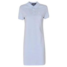 Ralph Lauren Kurzarmkleid mit Pony-Logo Blau