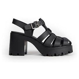 Prada Rubber Platform Sandals Black