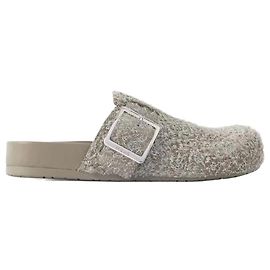 Loewe Buckle Suede Slide Easy Mule Brown