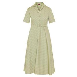 Gucci Vestido de Gabardina de Algodón Verde