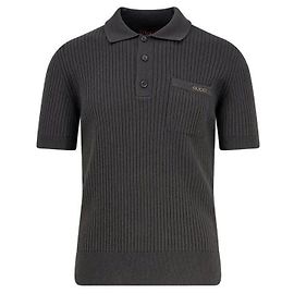 Gucci Polo aus Rippstrick aus Kaschmir und Wolle Grün