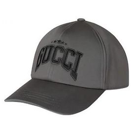 Gucci Boné de beisebol de algodão bordado Marrom