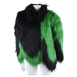 Gucci Kunstfelljacke Grün