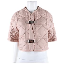 Jaqueta curta com mangas curtas acolchoada Christian Dior Marrom