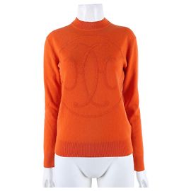 Hemd aus Kaschmir mit langen Ärmeln von Hermès Orange