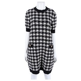 Gucci Kurzarm-Strickkleid Schwarz