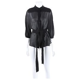 Seidenbluse Christian Dior Schwarz