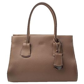 Tod's Borsa tote in pelle marrone taupe Marrone