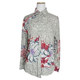 Etro Multicolor Floral Shirt Blu