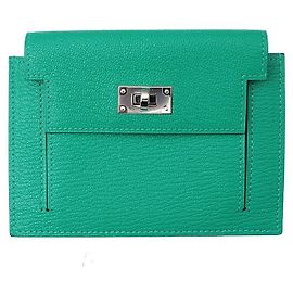 Hermès Kelly Pocket Compact Card Holder Green
