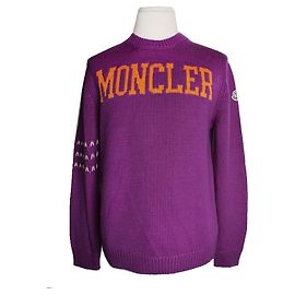 Moncler Violetter Woll Herren Strickoberteil Lila