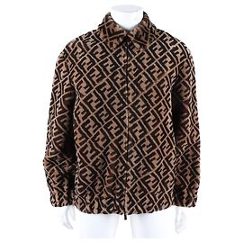 Fendi Reversible Shearling Jacket Brown