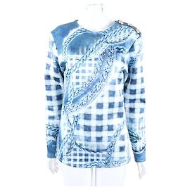 Balmain Top de manga comprida Azul