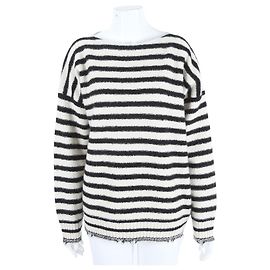 Haut en tricot à manches longues Christian Dior Blanc