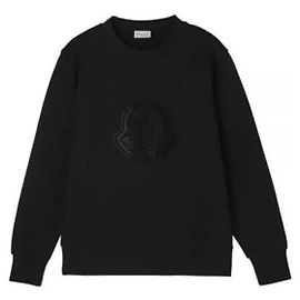 Moncler Moleton de algodão com logo de cristal Preto