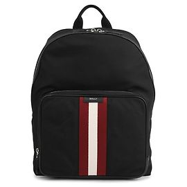 Bally Sac à dos avec logo à trois bandes Noir