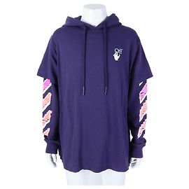 Off White Sudadera en capas Off-White Púrpura