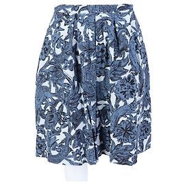 Gonna di seta Burberry Blu