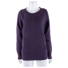 Chanel Kaschmir Pullover mit langen Ärmeln Lila