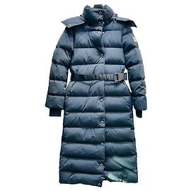 Burberry Effingham Long Goose Down Long Padding Jacket Blue