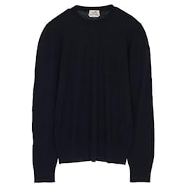 Hermès Schwarzer Wollstrick Schwarz
