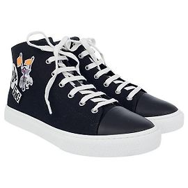 Hermès Illiko High-Top Sneakers Navy Blue