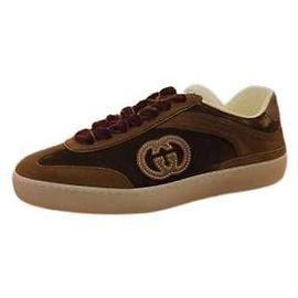 Gucci Baskets en velours Marron
