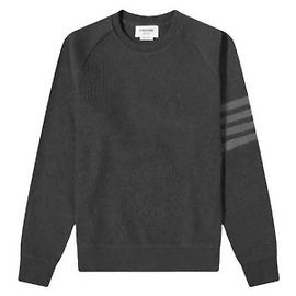 Thom Browne Suéter Raglan Waffle com Listras Bar Marrom