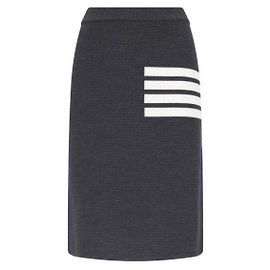 Thom Browne Falda lápiz de lana merino Castaño