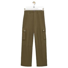 Loewe Pantaloni Cargo in Cotone Marrone